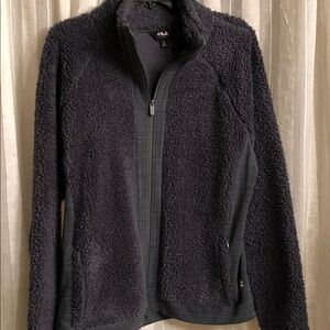 Fila Sport Dark Gray Fleece Teddy Jacket